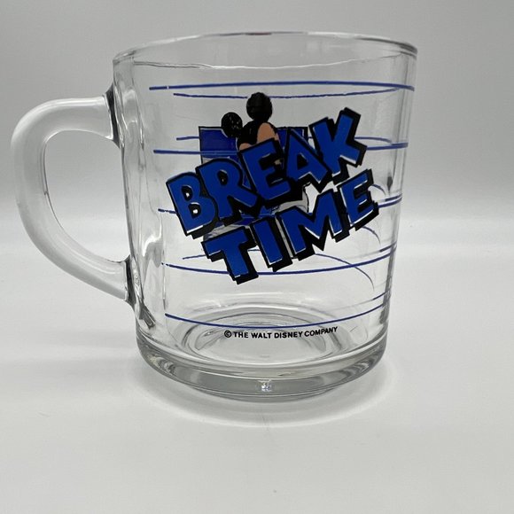 Mickey Mouse Break Time Glass Coffee Mug - Anchor Hocking USA 3.25"  Walt Disney - Picture 5 of 8